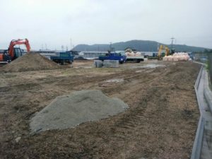 6月20日：着工後、工事車両通行路設置工事②